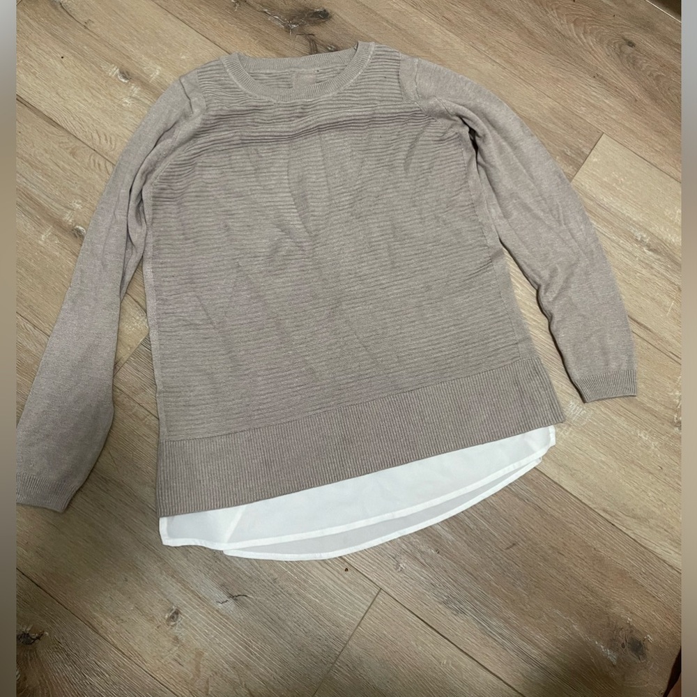 Layered look sweater